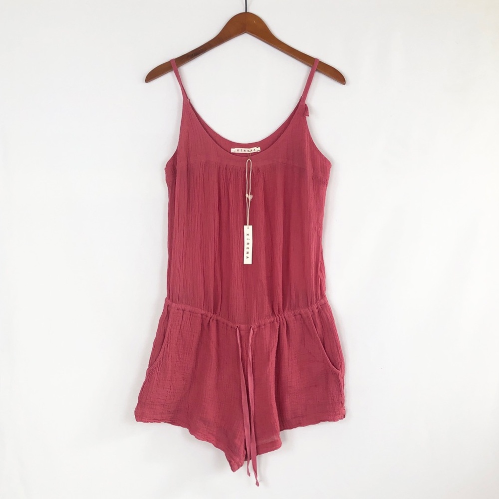 NEW Xirena Jaxon‎ Gauze Romper Shorts Pink Sleeveless Size S/M
